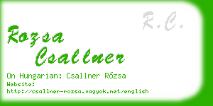 rozsa csallner business card