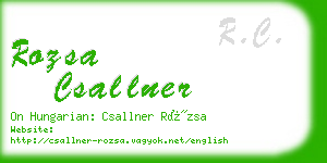 rozsa csallner business card